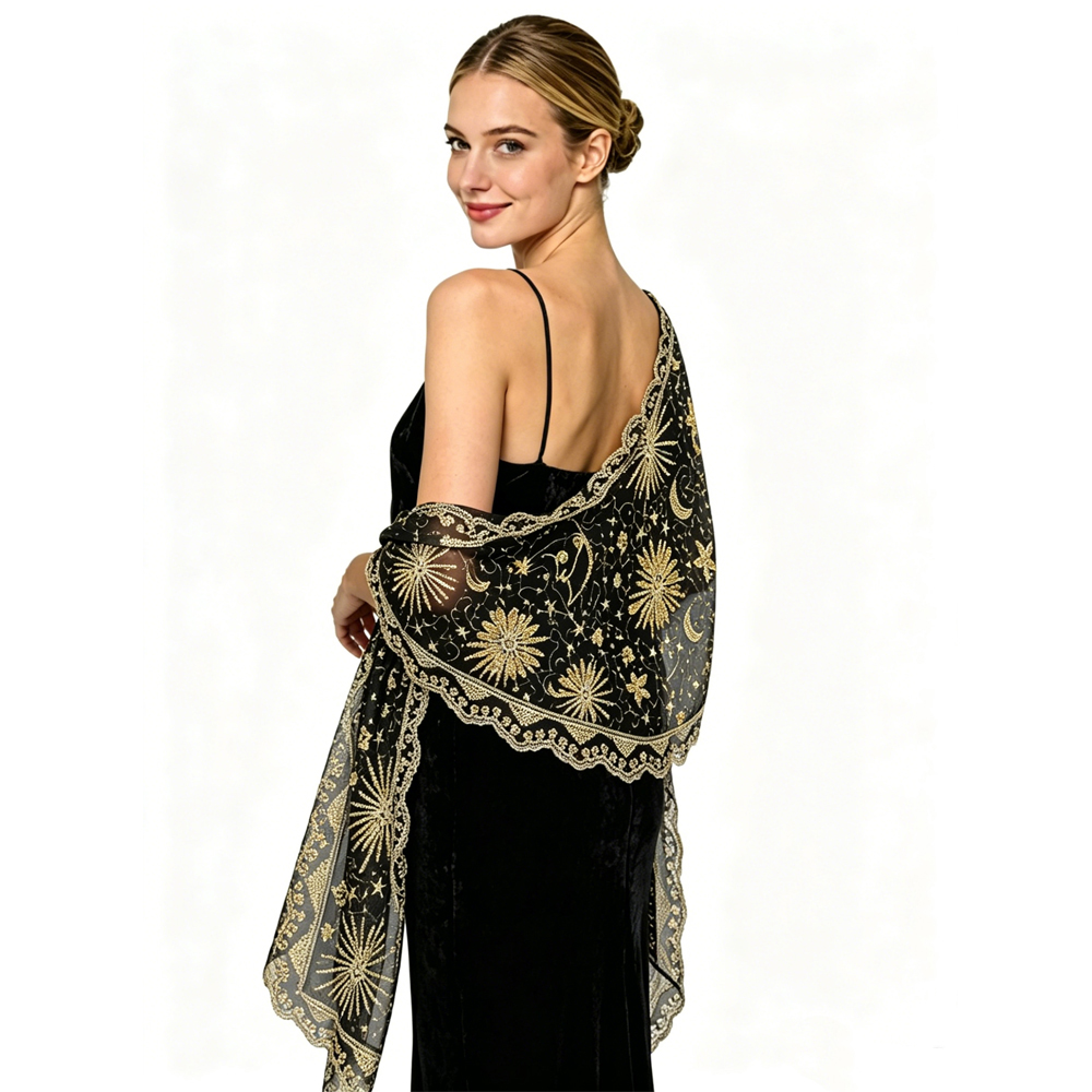 Women'S Fashion Of The 1920S - 1920s Sequined Floral Embroidery Evening Dresses