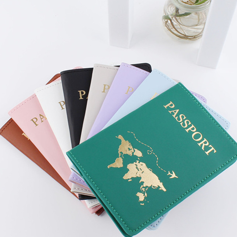 Women'S Fashion Guide - 1PCS PU Leather Map Passport Cover