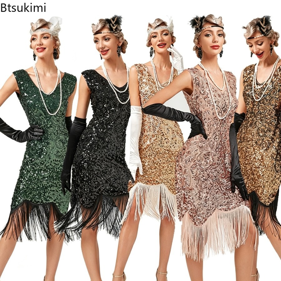 Women'S Fashion Of The 1920S - Women 1920s Vintage Flapper Fashion Sequin