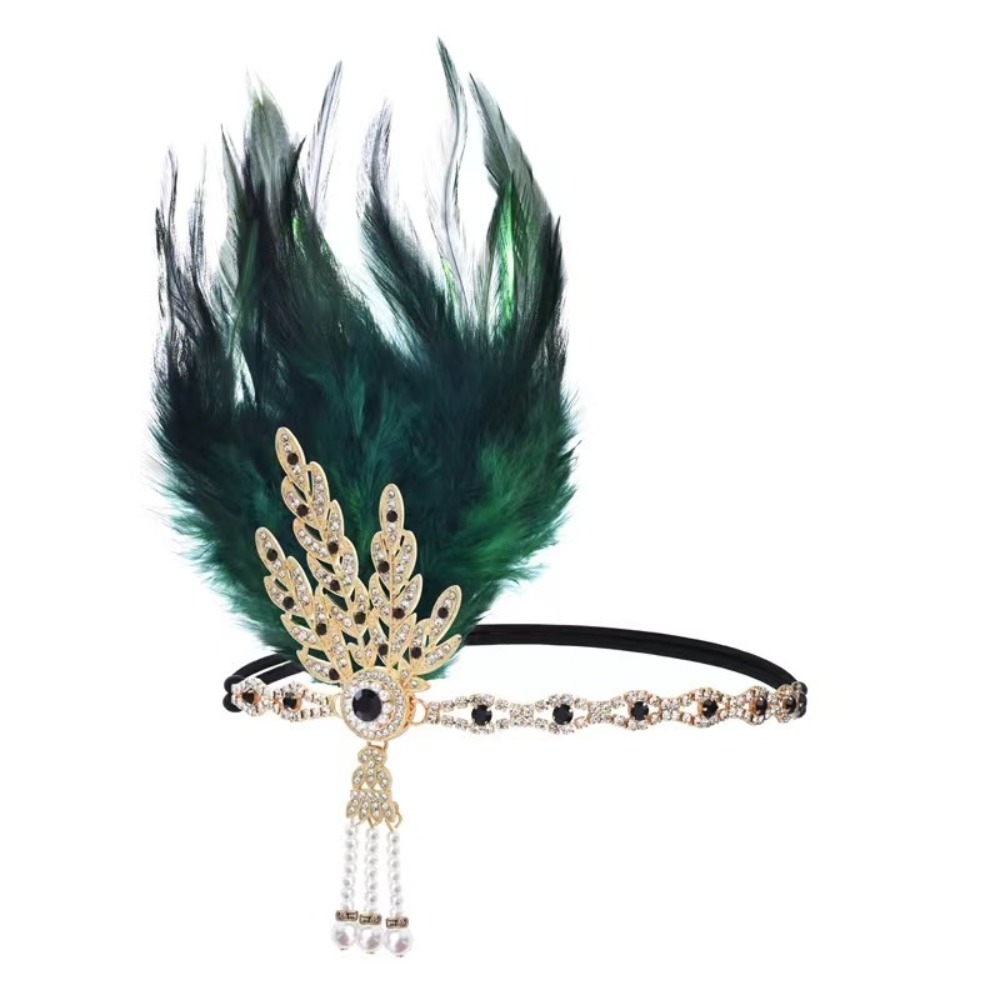 Women'S Fashion Of The 1920S - Trendy Elegant Feather Headband 1920s Vintage
