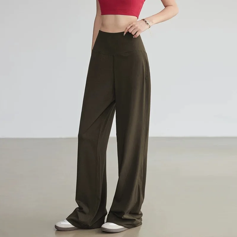 High Waist Leggings - Fitness Women's Loose Straight Sports Pants