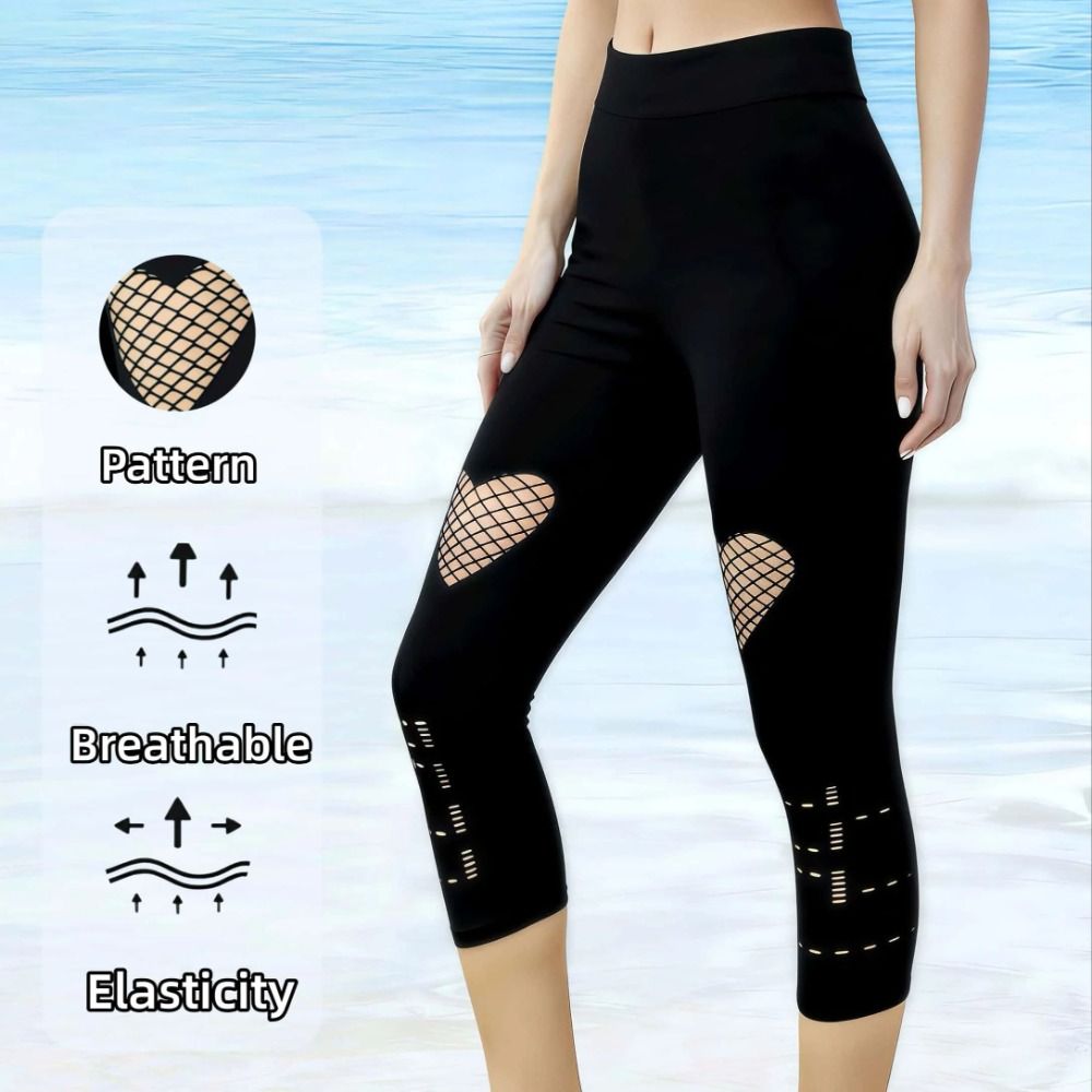 New Hollow Out Women's Mesh Le - High Waist Leggings 评论和价格