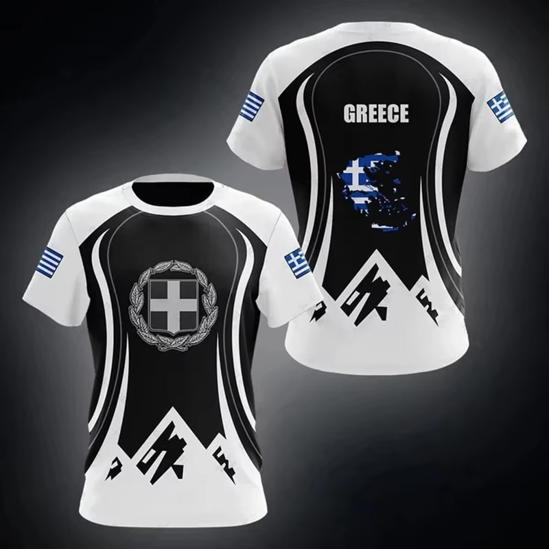 Greece Flag Map 3d Printed T S - Women'S Fashion Guide 评论和价格