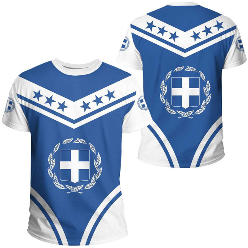 Greece Flag Map 3d Printed T S - Women'S Fashion Guide 评论和价格