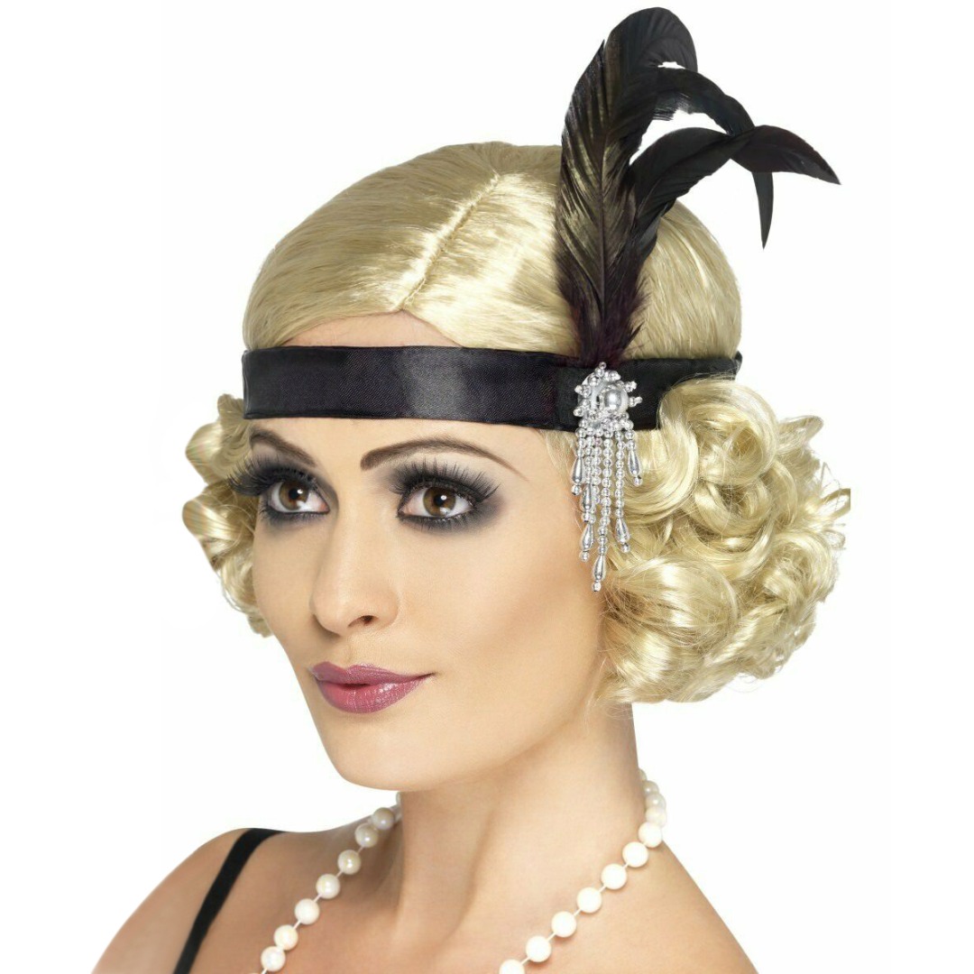 Ladies Flapper Feather Headban - Women'S Fashion Of The 1920S 评论和价格