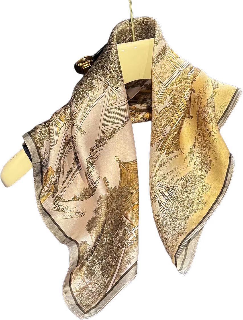 Brand 100% Natural Silk Scarf  - Women'S Fashion Poncho 评论和价格