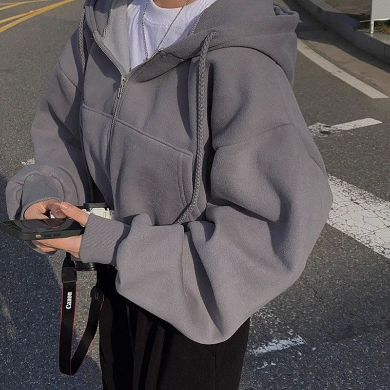 Fashion Zipper Hood Sweatshirt - Women'S Fashion Zip Hoodie 评论和价格