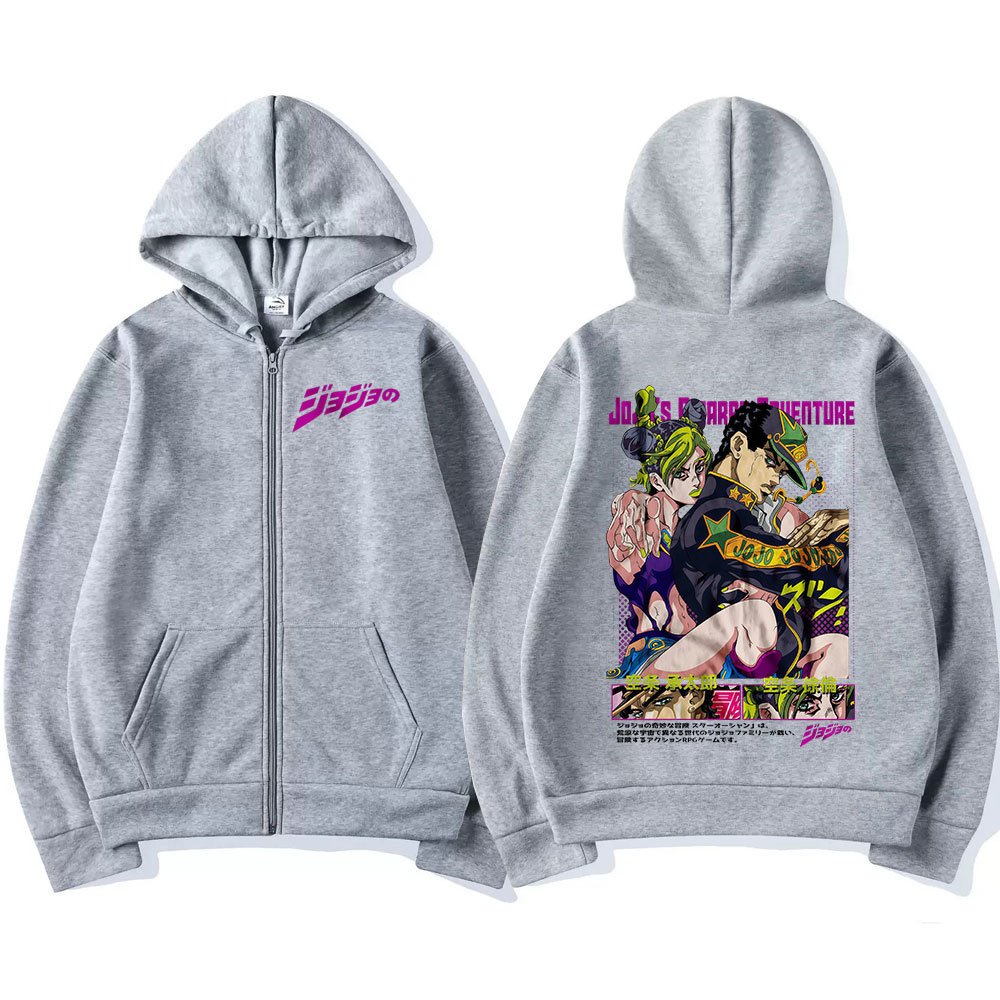 Anime Jojo Bizarre Adventure Z - Women'S Fashion Zip Hoodie 评论和价格