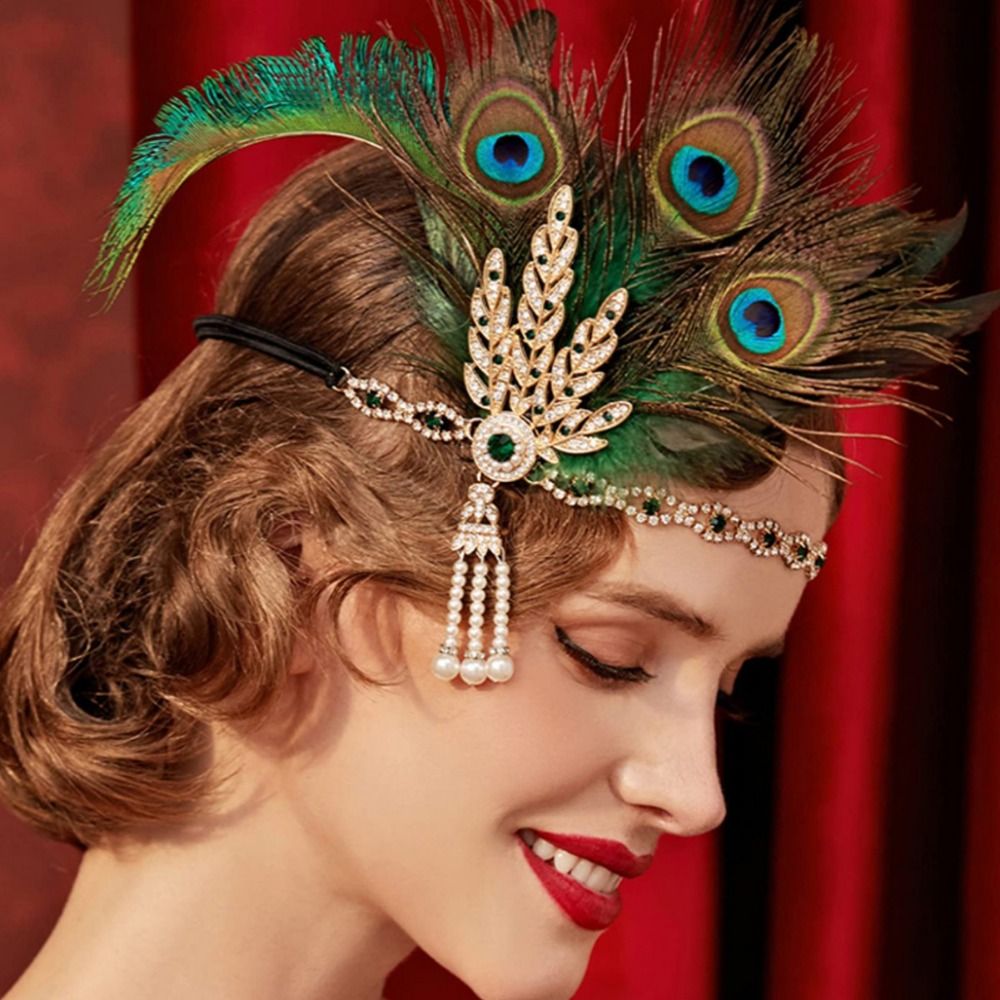 Trendy Elegant Feather Headban - Women'S Fashion Of The 1920S 评论和价格