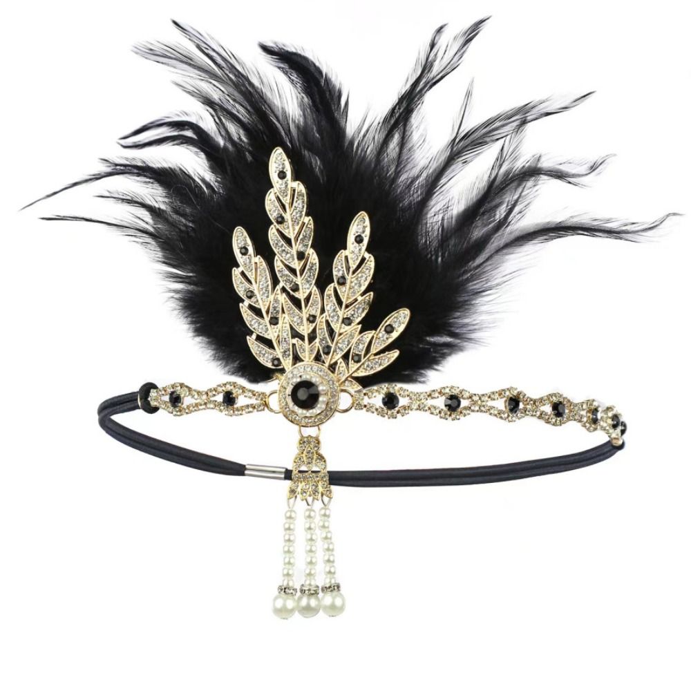 Trendy Elegant Feather Headban - Women'S Fashion Of The 1920S 评论和价格