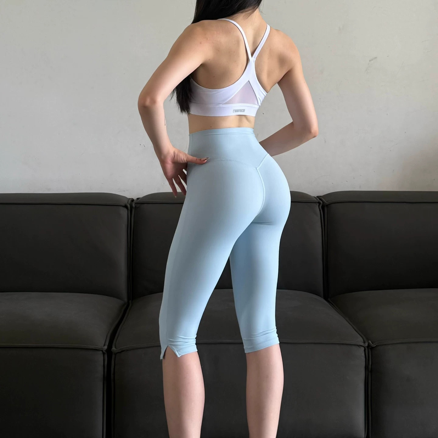 High Waist Split Hem Slimming  - High Waist Leggings 评论和价格
