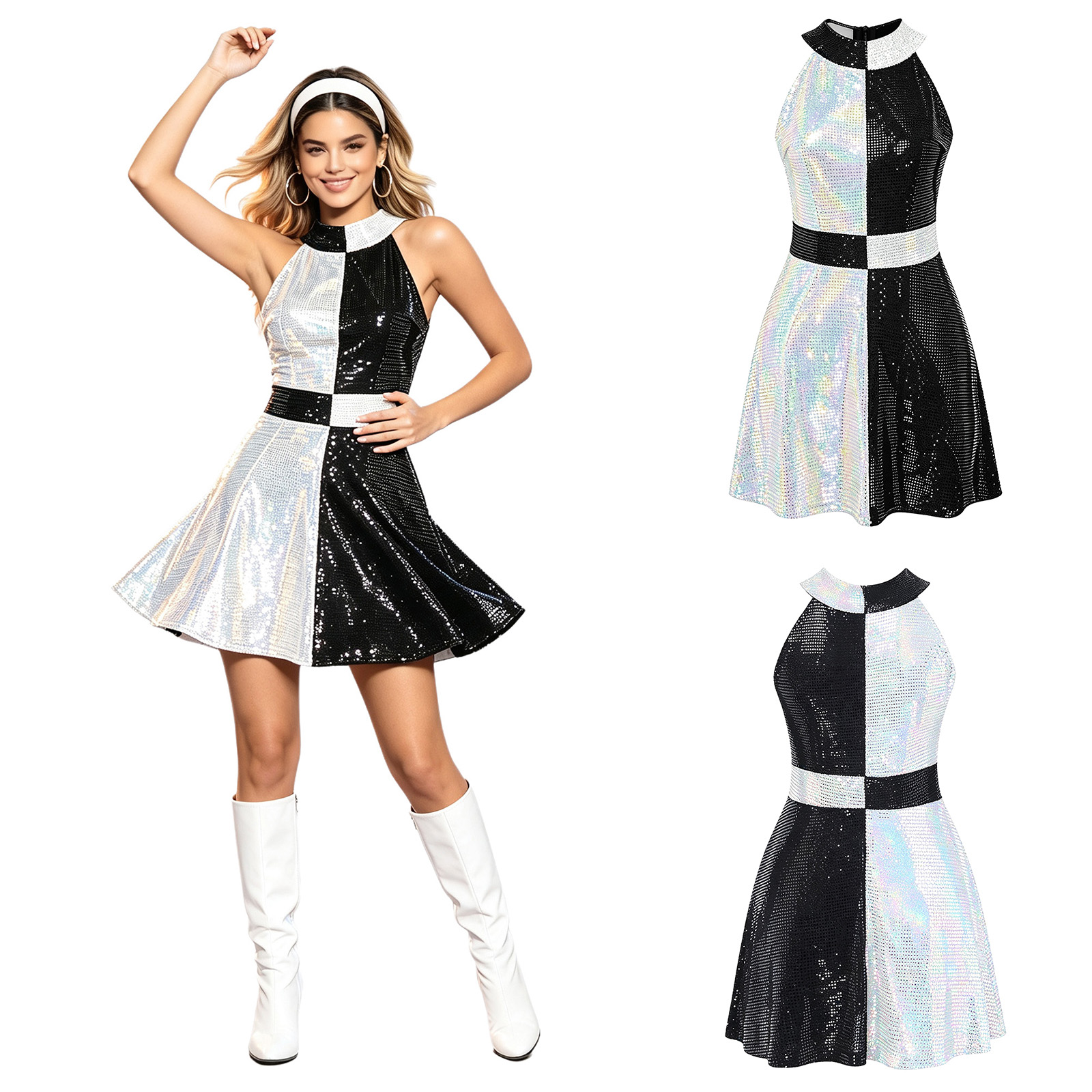 Women 60s Disco Swinging Dress - Women'S Fashion In The 60S 评论和价格
