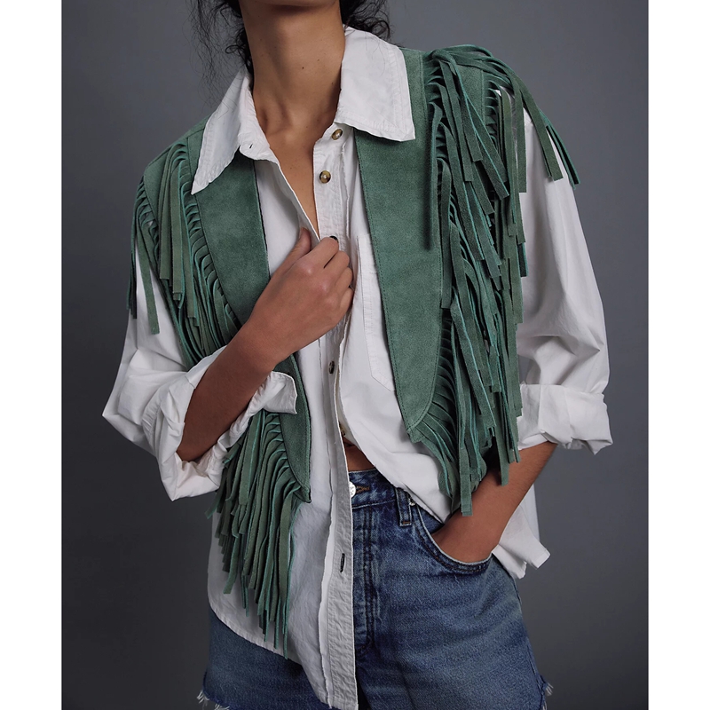 Women's Y2k Vintage Suede Vest - Women'S Fashion Of The 70S 评论和价格