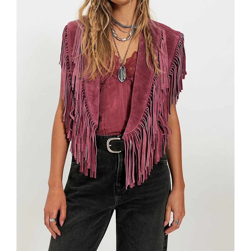 Women's Y2k Vintage Suede Vest - Women'S Fashion Of The 70S 评论和价格