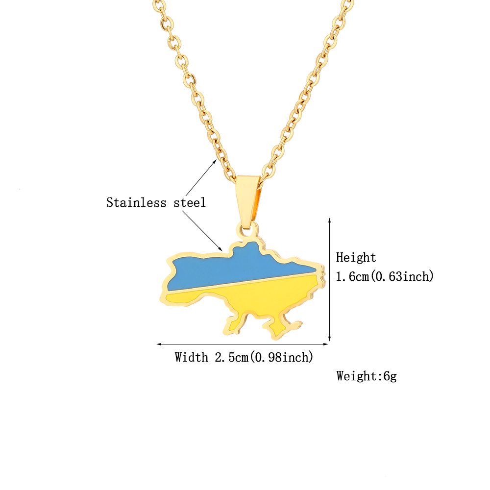 Ukraine Map Flag Pendant Neckl - Women'S Fashion Guide 评论和价格