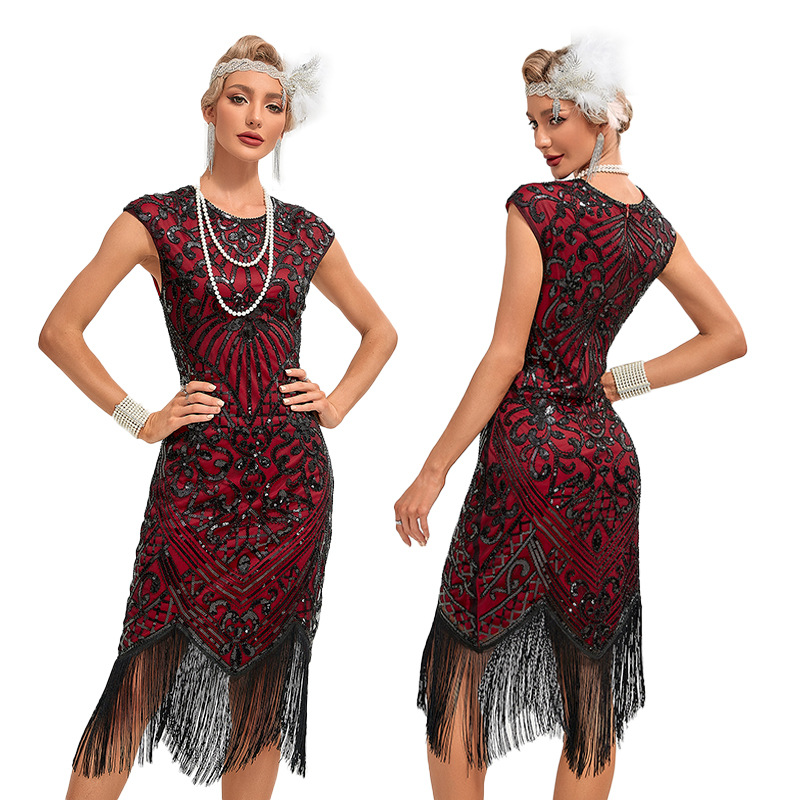 1920s Retro Great Gatsby Dress - Women'S Fashion Of The 1920S 评论和价格