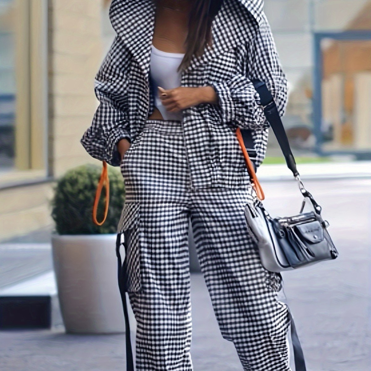 Spring Autumn Casual Plaid Pri - Women'S Fashion Zip Hoodie 评论和价格