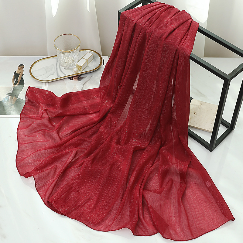 Women Thin Silk Scarf Solid So - Women'S Fashion Poncho 评论和价格