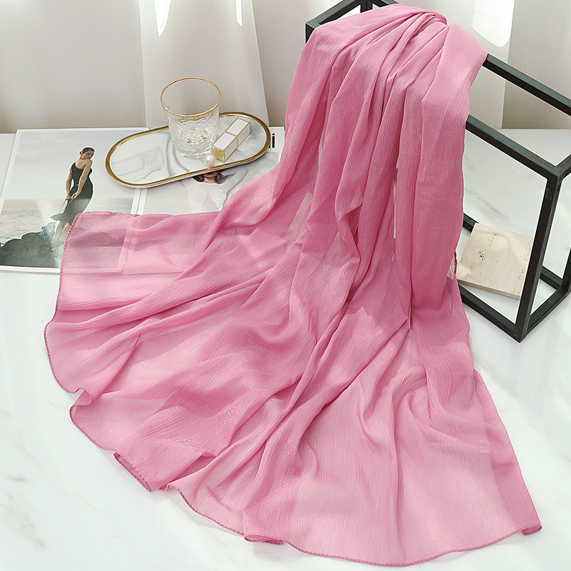 Women Thin Silk Scarf Solid So - Women'S Fashion Poncho 评论和价格