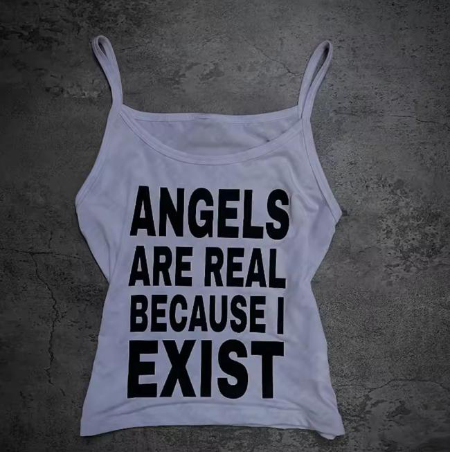 Women Y2K Angels Are Real Prin - Women'S Real Y2K Fashion 评论和价格