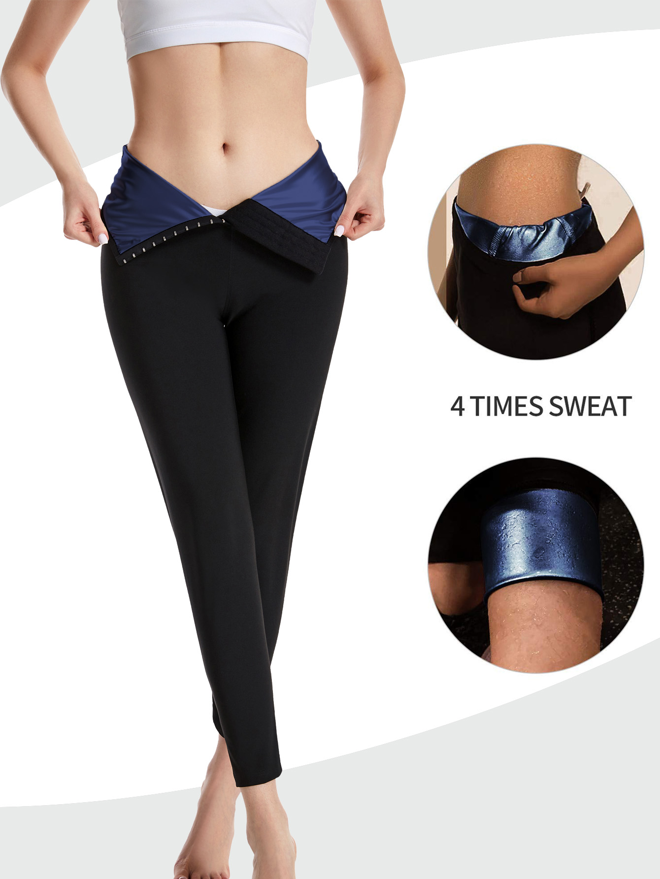 Women Sauna Sweat Pants High W - High Waist Leggings 评论和价格