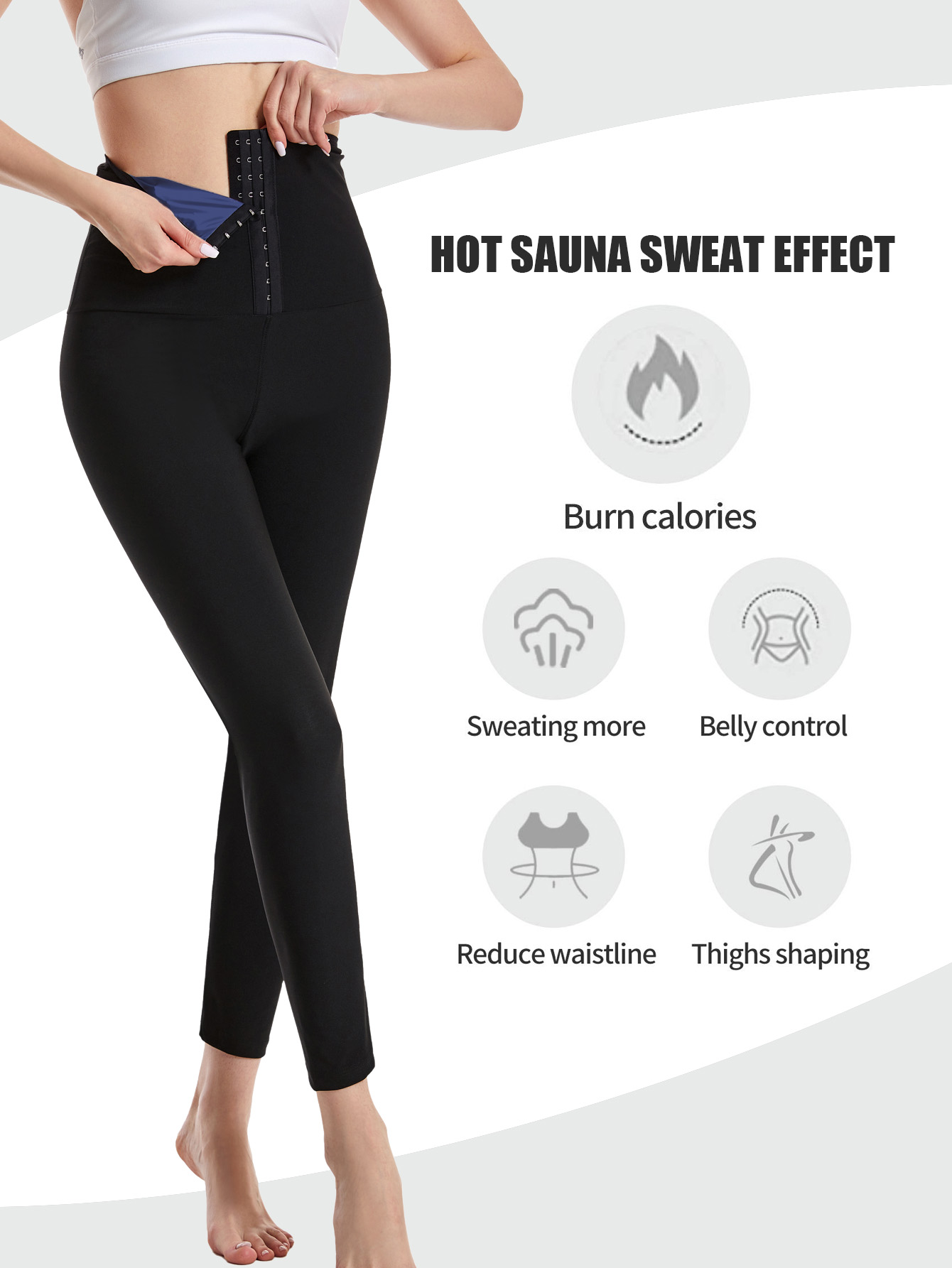 Women Sauna Sweat Pants High W - High Waist Leggings 评论和价格