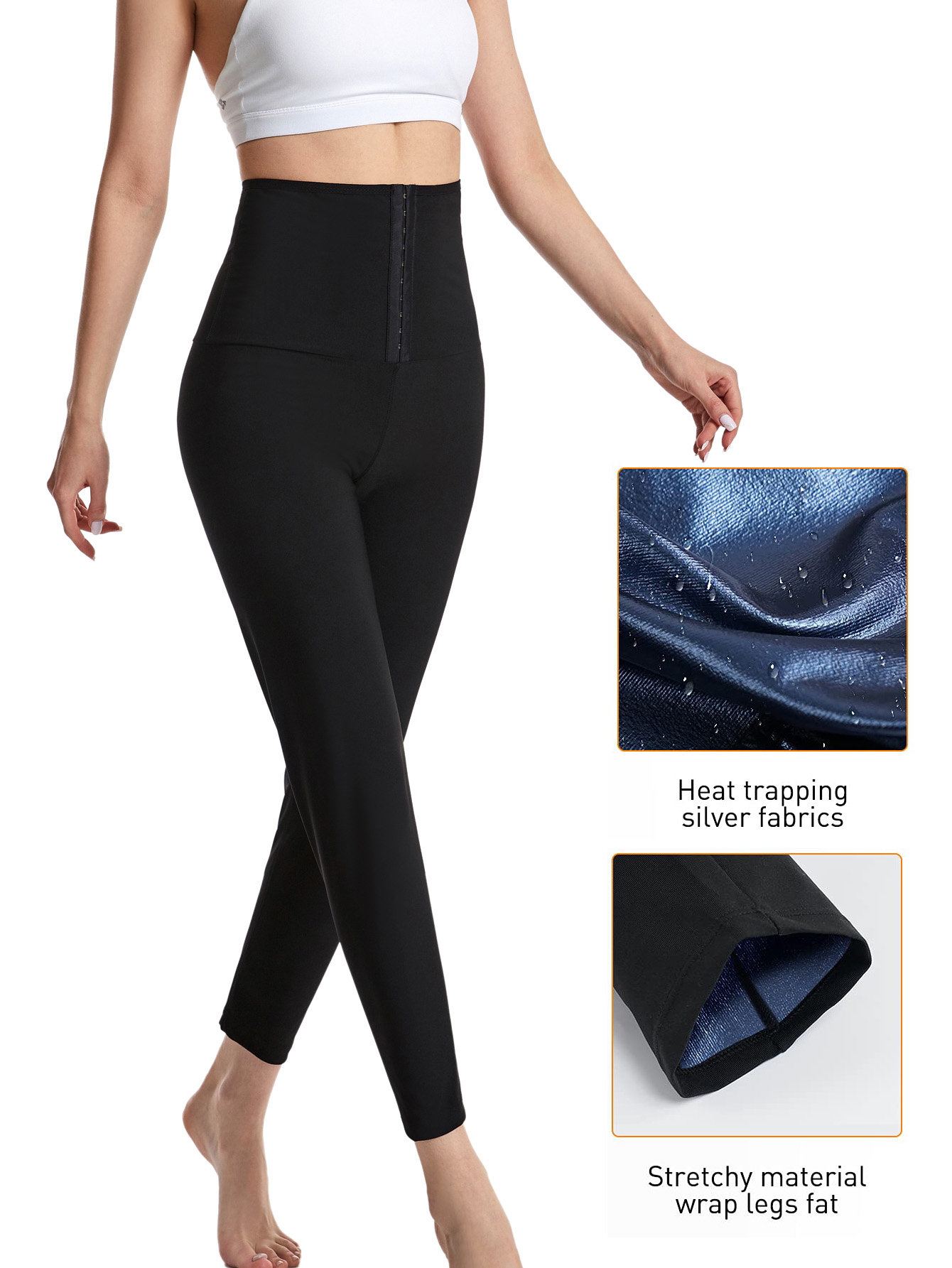 Women Sauna Sweat Pants High W - High Waist Leggings 评论和价格