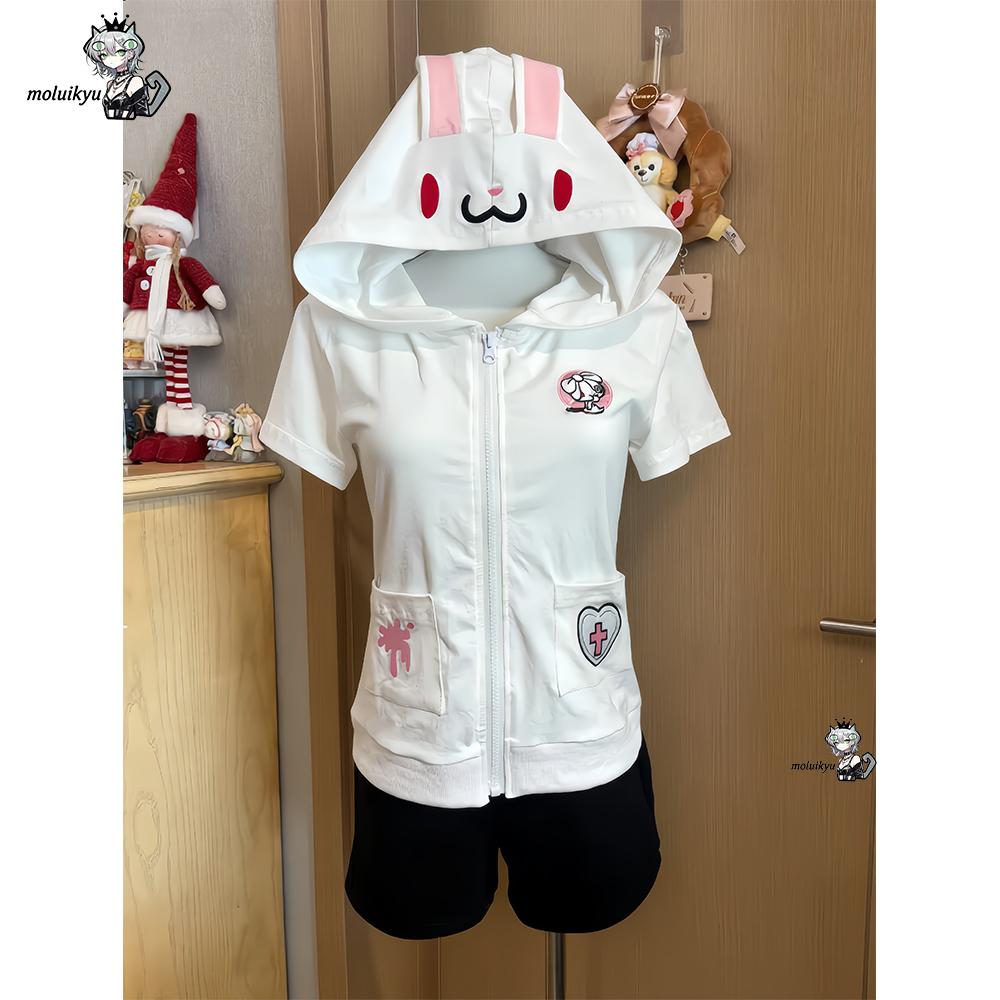 Kawaii Anime Hoodie Short Slee - Women'S Fashion Zip Hoodie 评论和价格