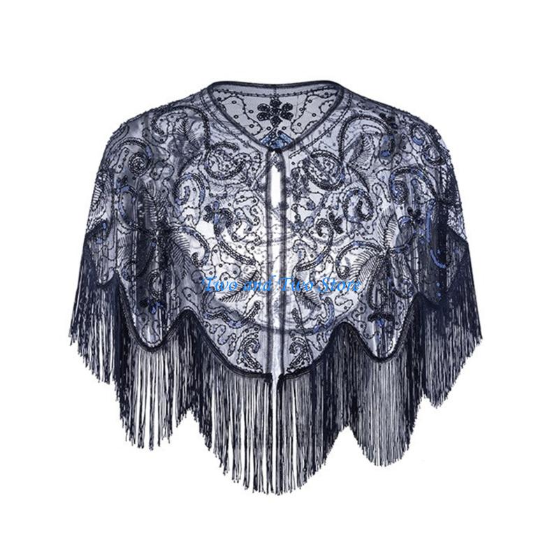 HX6F Sparkling Sequined Capele - Women'S Fashion Of The 1920S 评论和价格