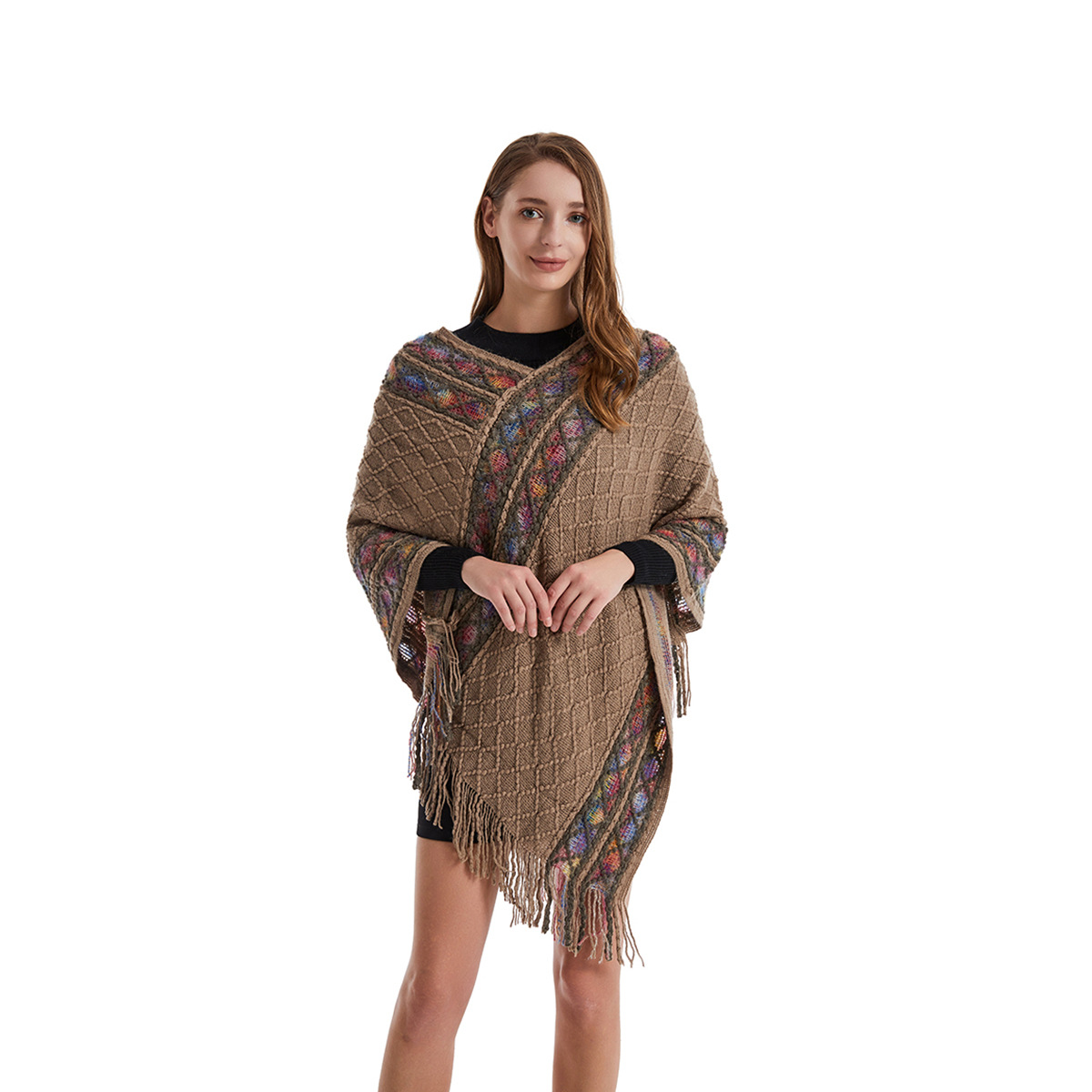 Women Spring Autumn Poncho Uni - Women'S Fashion Poncho 评论和价格