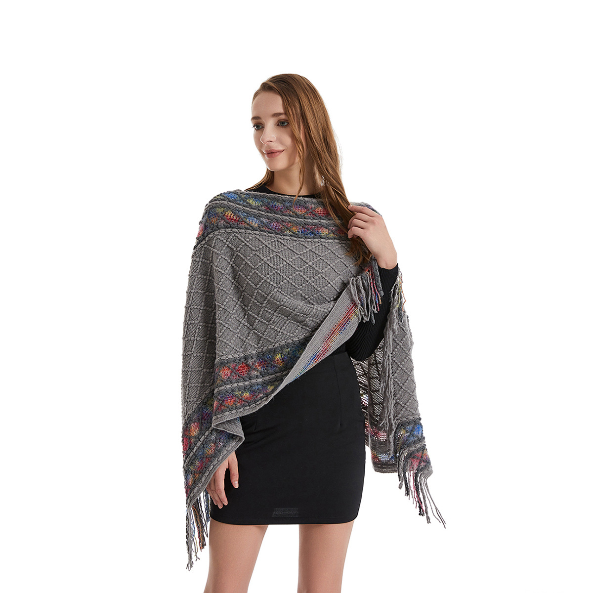 Women Spring Autumn Poncho Uni - Women'S Fashion Poncho 评论和价格