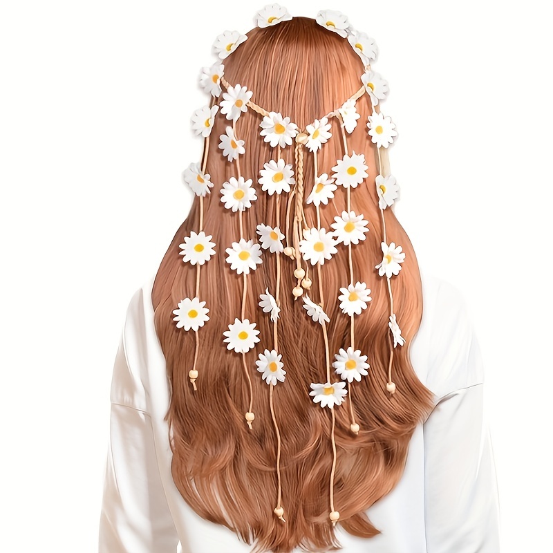 Flower hippie headband, flower - Women'S Fashion Of The 70S 评论和价格