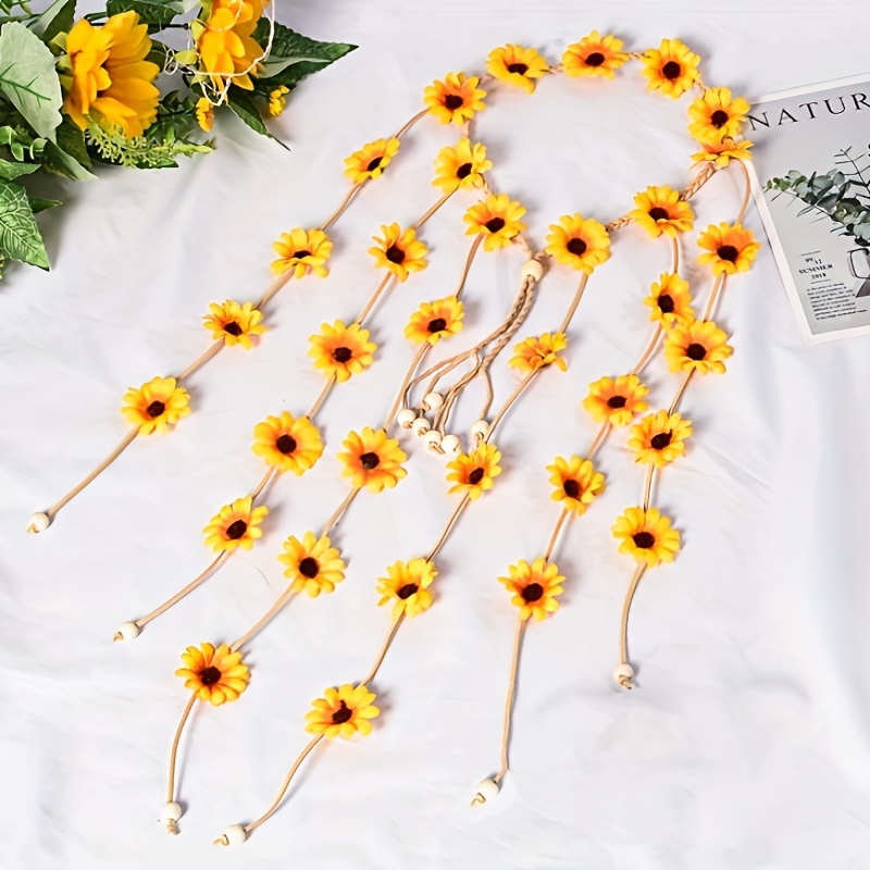 Flower hippie headband, flower - Women'S Fashion Of The 70S 评论和价格