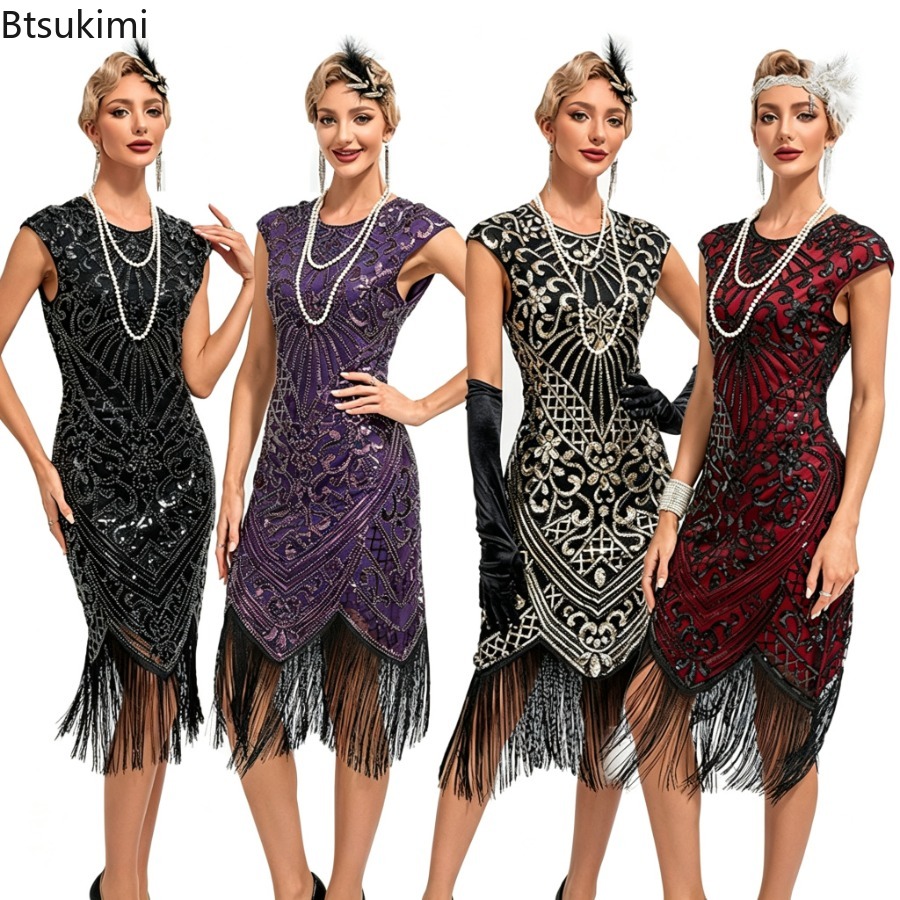 Summer Women Vintage Sequined  - Women'S Fashion Of The 1920S 评论和价格