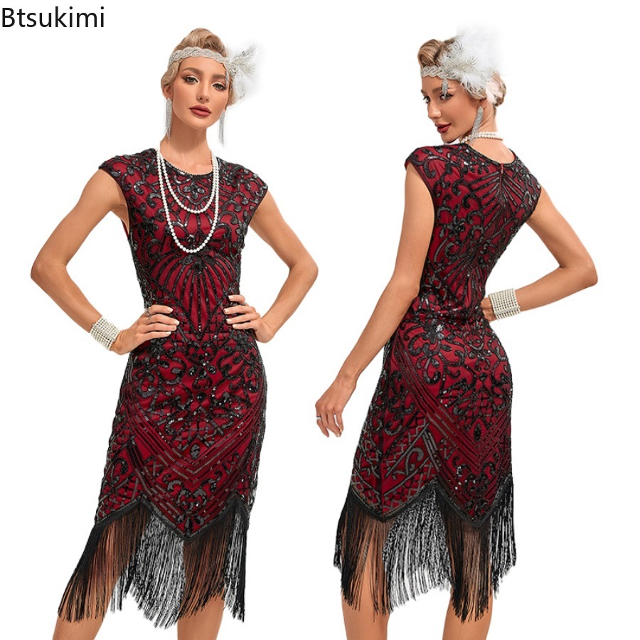 Summer Women Vintage Sequined  - Women'S Fashion Of The 1920S 评论和价格