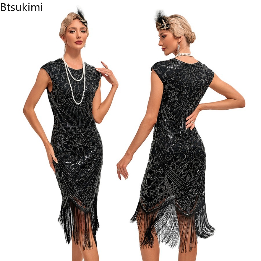 Summer Women Vintage Sequined  - Women'S Fashion Of The 1920S 评论和价格