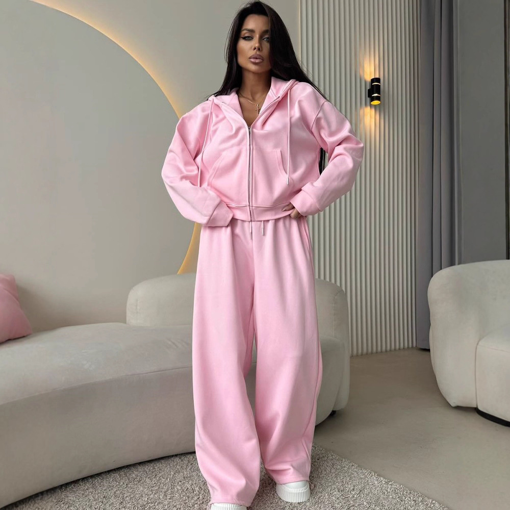 Women's 2 Piece Loungewear Set - Women'S Fashion Zip Hoodie 评论和价格