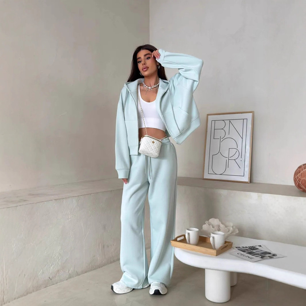 Women's 2 Piece Loungewear Set - Women'S Fashion Zip Hoodie 评论和价格